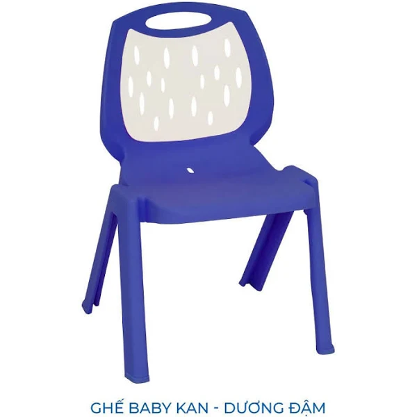 Ghế học sinh Baby Kan mặt nhựa xanh dương